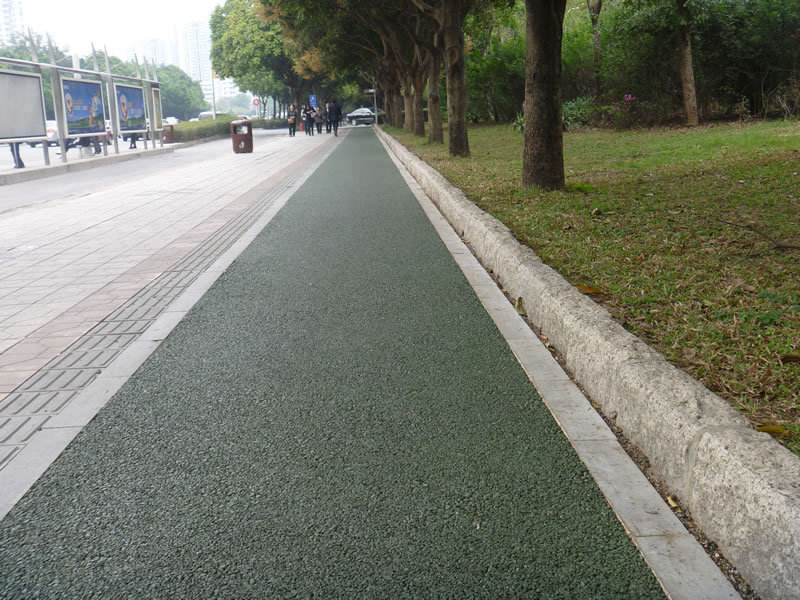 彩色绿道工程施工--彩色沥青路面的用途